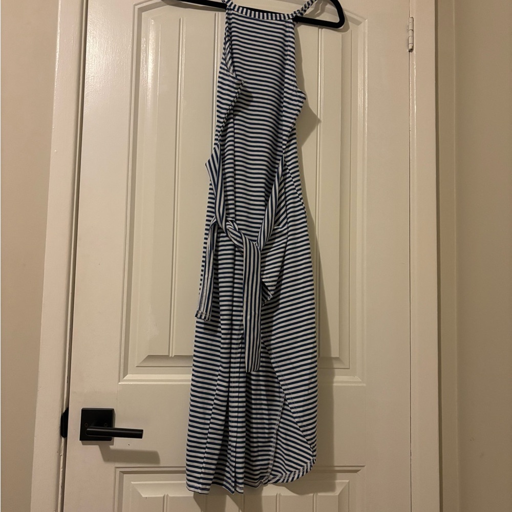 Striped Blue and White Dress